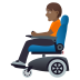 🧑🏾‍🦼 person in motorized wheelchair: medium-dark skin tone display on JoyPixels